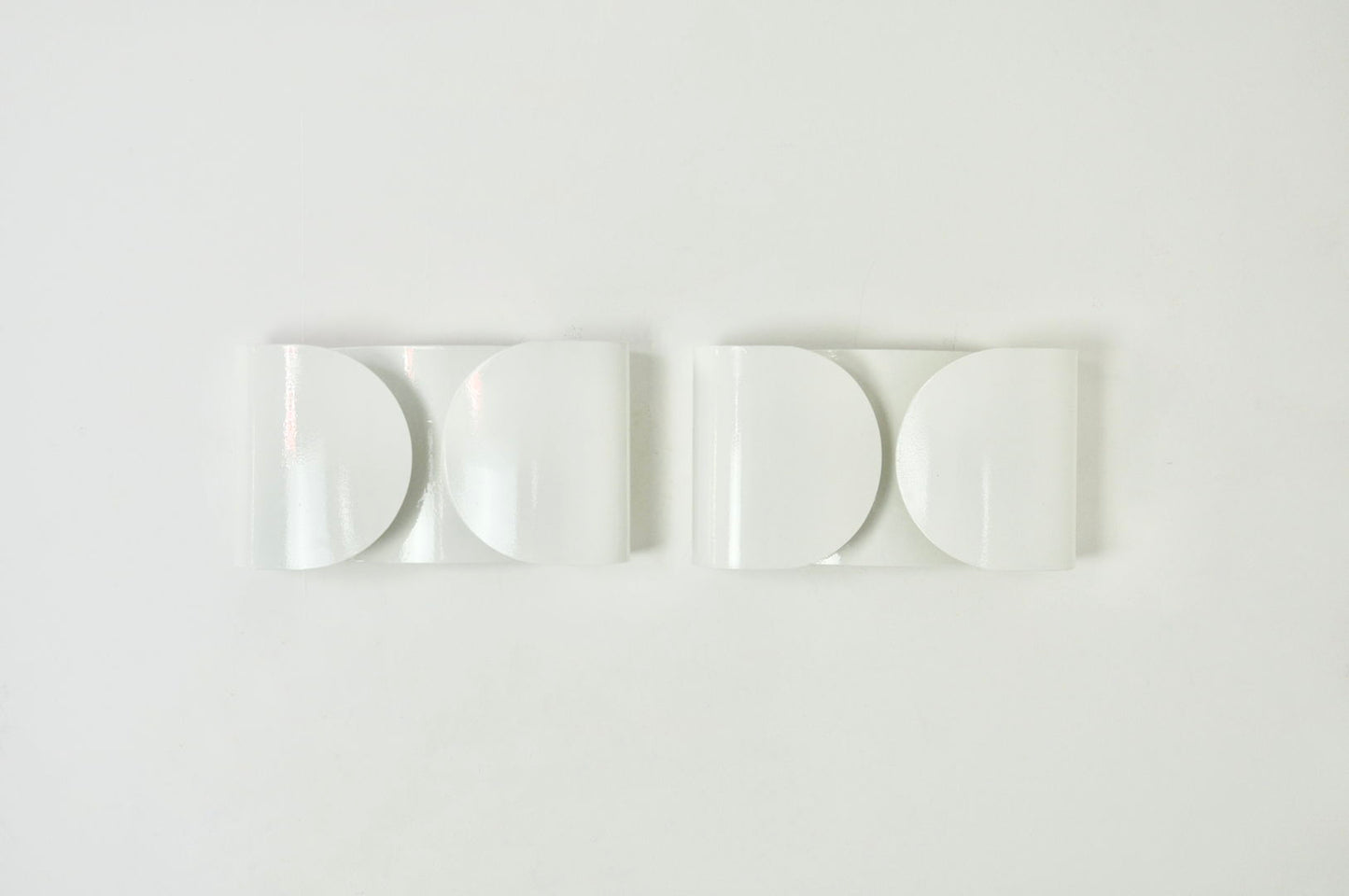 White Foglio Wall Lamps by Tobia & Afra Scarpa for Flos, 1960s, Set of 2