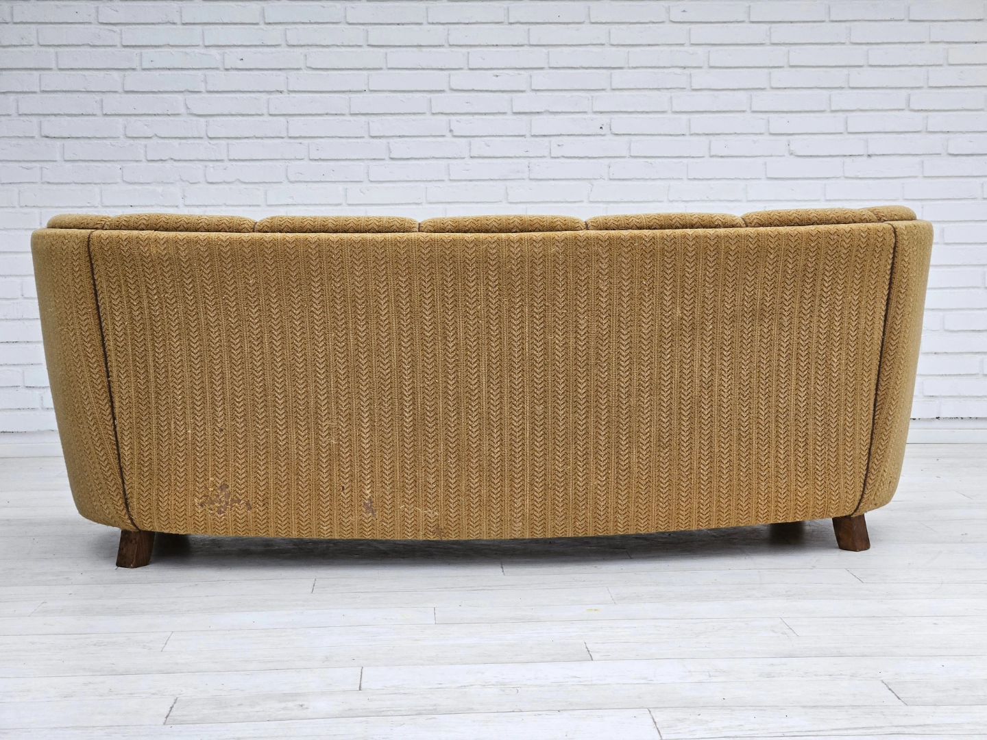 1960s, Danish vintage 3 seater "Banana" sofa, original condition.