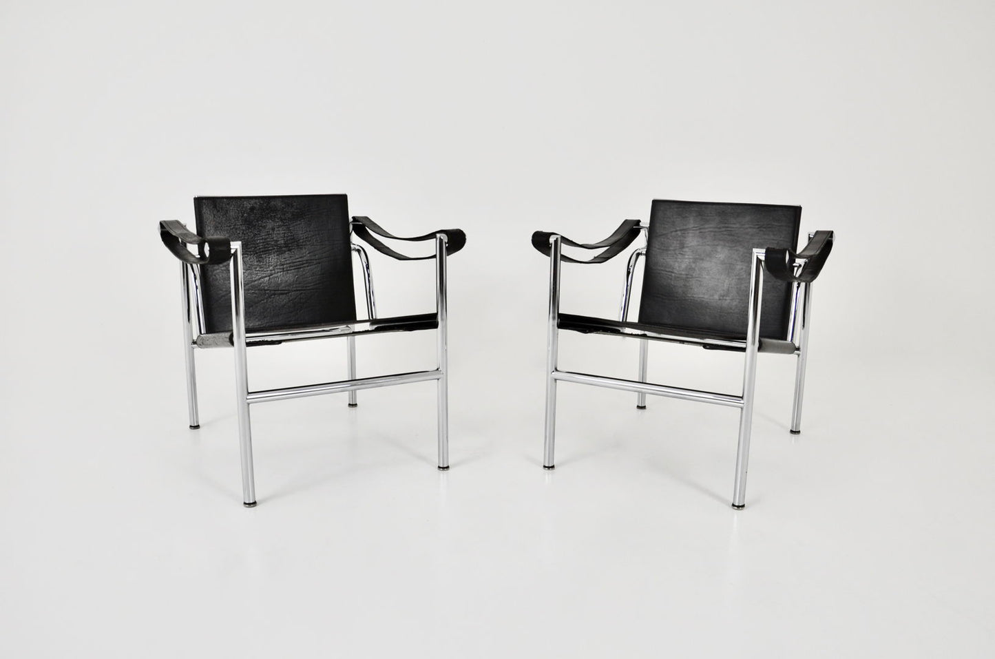 Set of 2 LC1 armchairs by Le Corbusier for Cassina 1970S