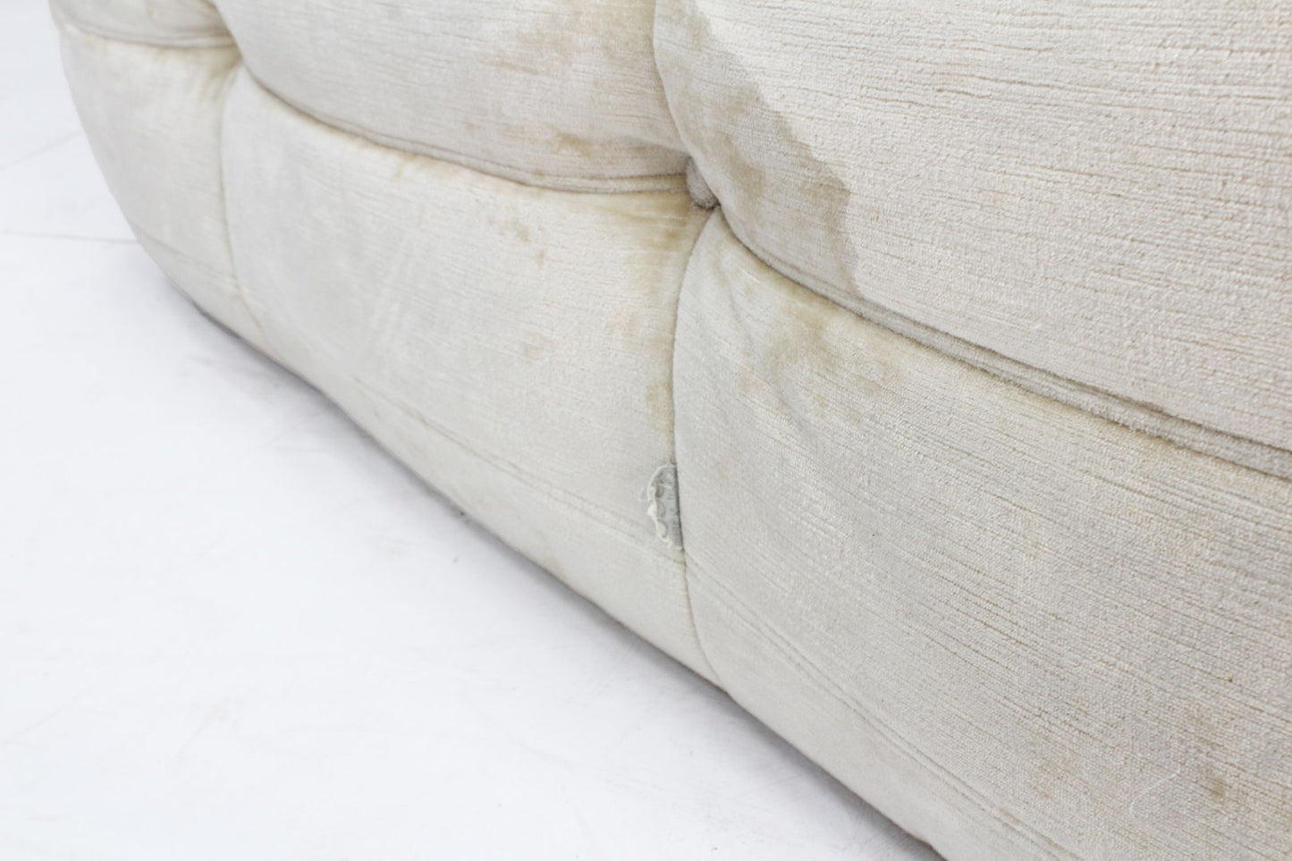 Original Vintage Togo ligne Roset sofa set  beige velvet by Michel Ducaroy