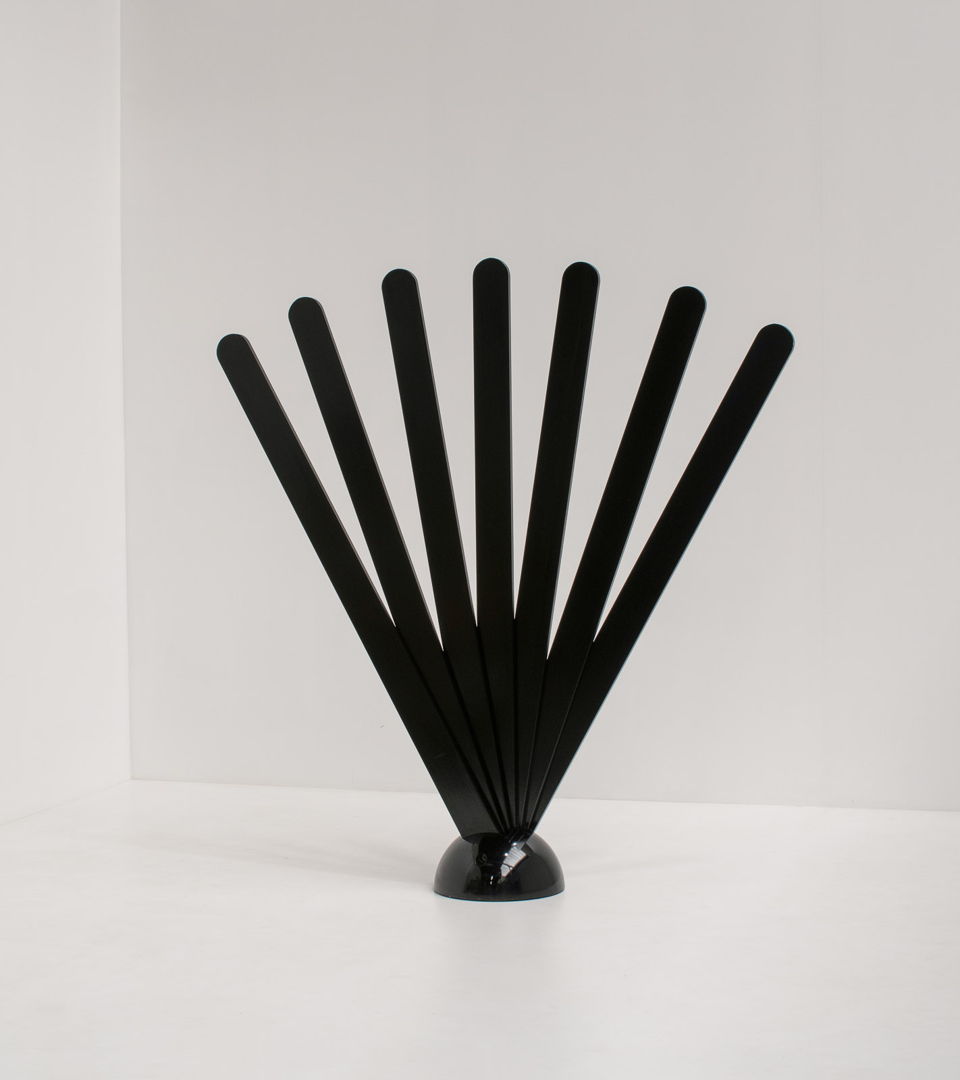 Black 'Ventaglio' Coat Stand or Room Divider by Giovanni Pasotto for Tarzia