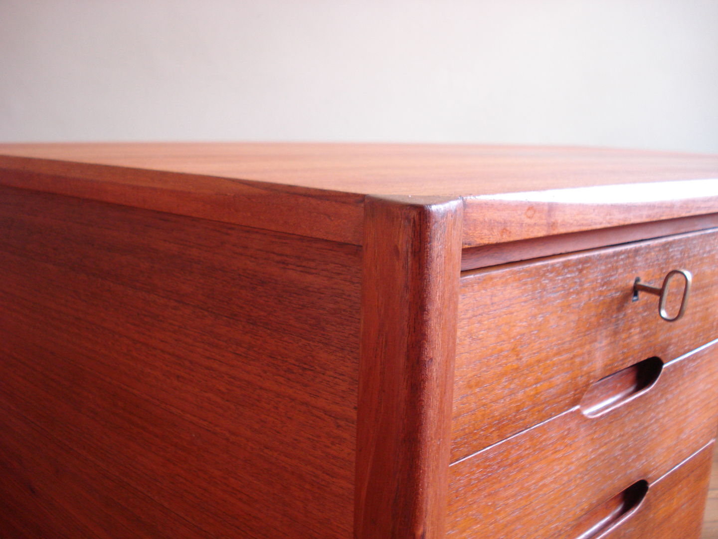 Vintage teak office desk from Wilhelm Renz