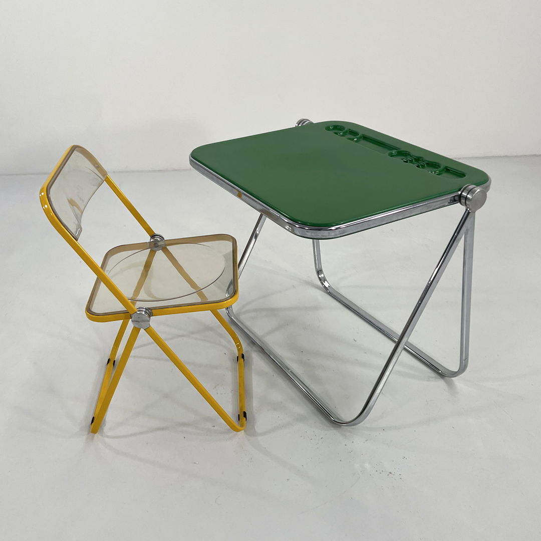 Green Platone Folding Desk by Giancarlo Piretti for Anonima Castelli, 1970s