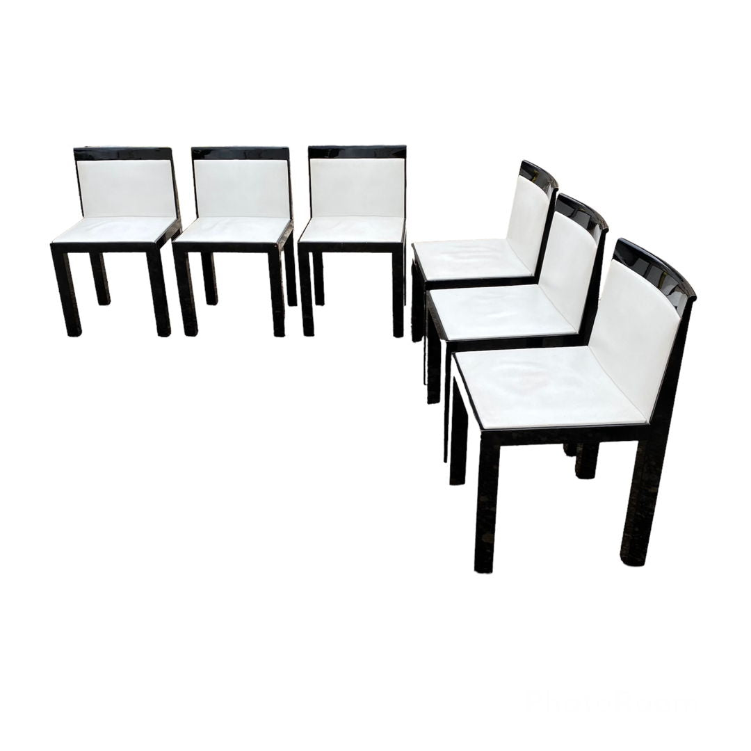 Aldo Rossi & Luca Meda Set of 6 "Teatro" Dining Chairs for Molteni