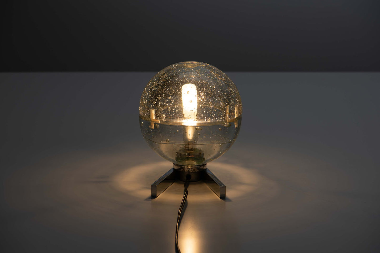 Glass Globe Table Lamp designed by Albano Poli