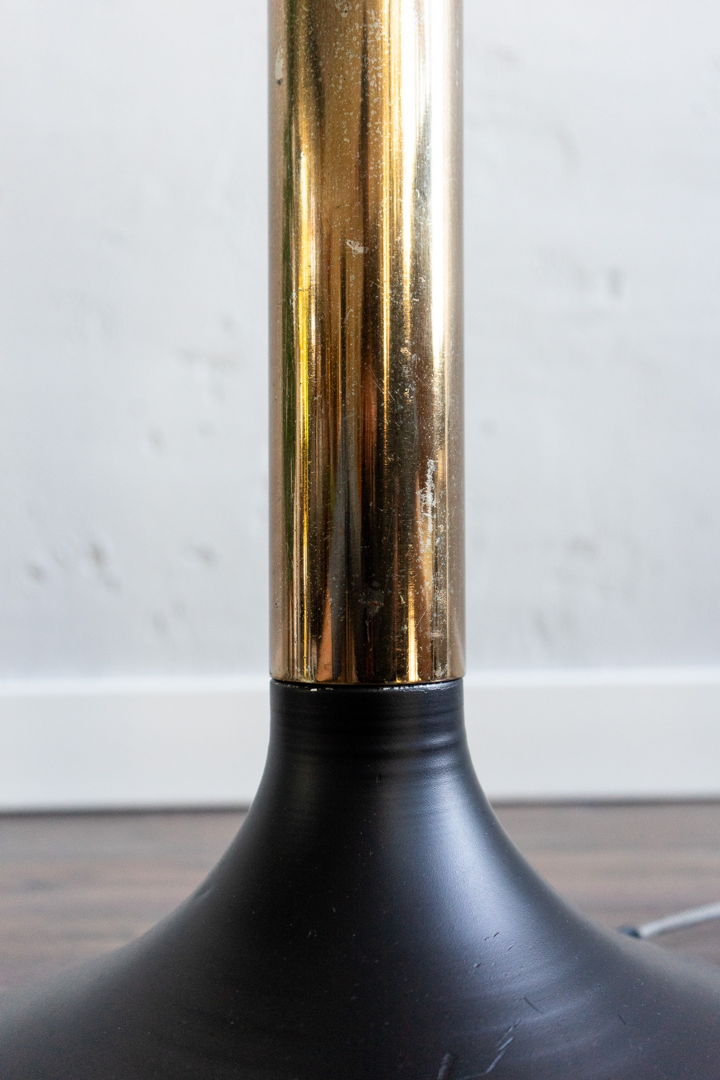 Vintage Glass Metal Floor Lamp, 80s