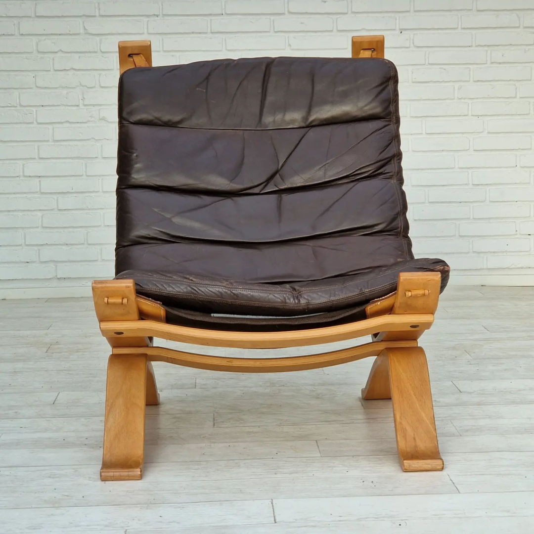 1970s, Danish design by Brammin Møbler, "Focus" lounge chair, original very good condition.