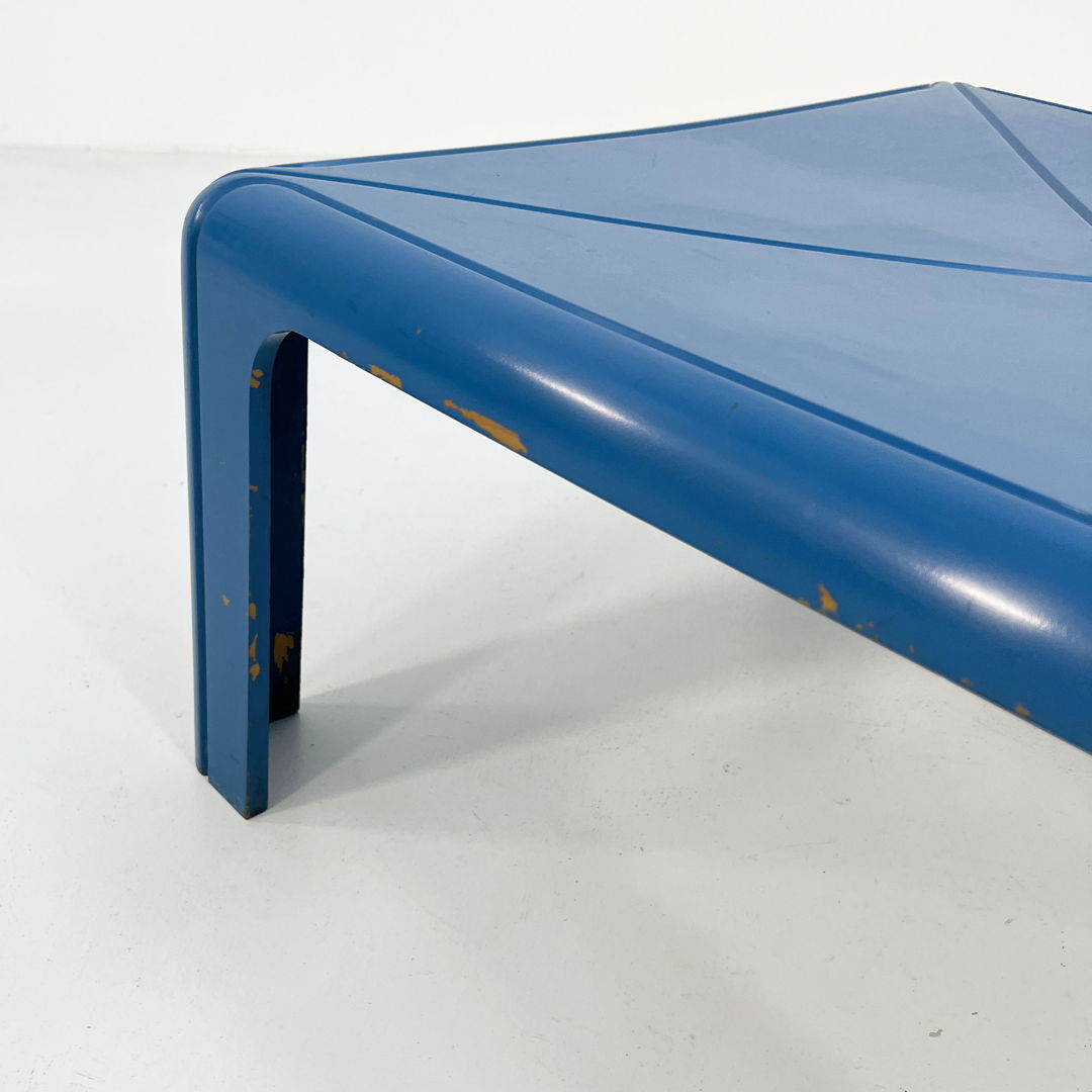 Blue Model 4894 Coffee Table by Gae Aulenti for Kartell, 1970s