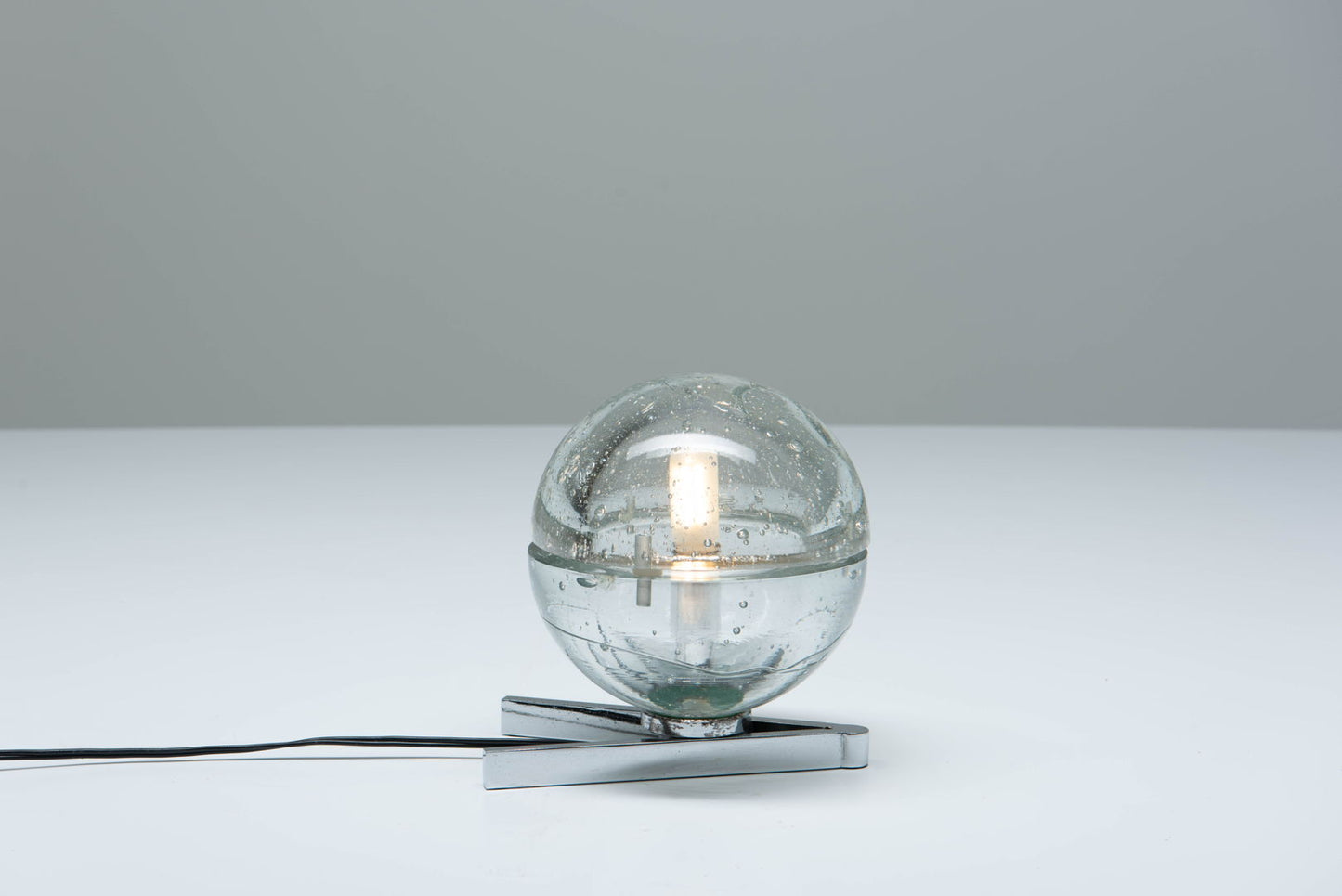 Glass Globe Table Lamp designed by Albano Poli