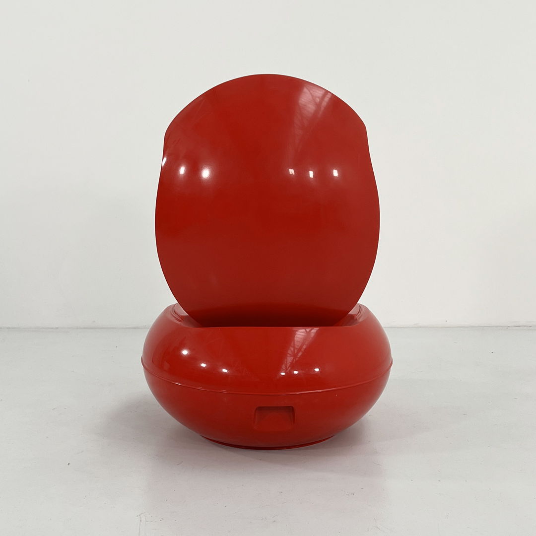 Red GN1 Garden Egg by Peter Ghyczy for VEB Synthese, 1970s