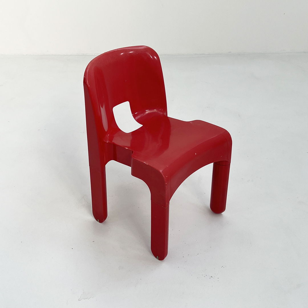 Red Model 4867 Universale Chair by Joe Colombo for Kartell, 1970s