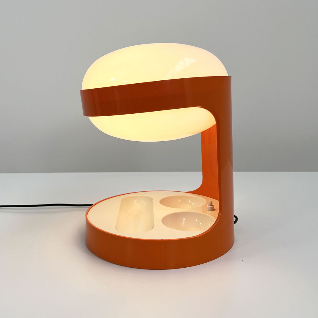 Orange KD29 Table Lamp by Joe Colombo for Kartell, 1960s