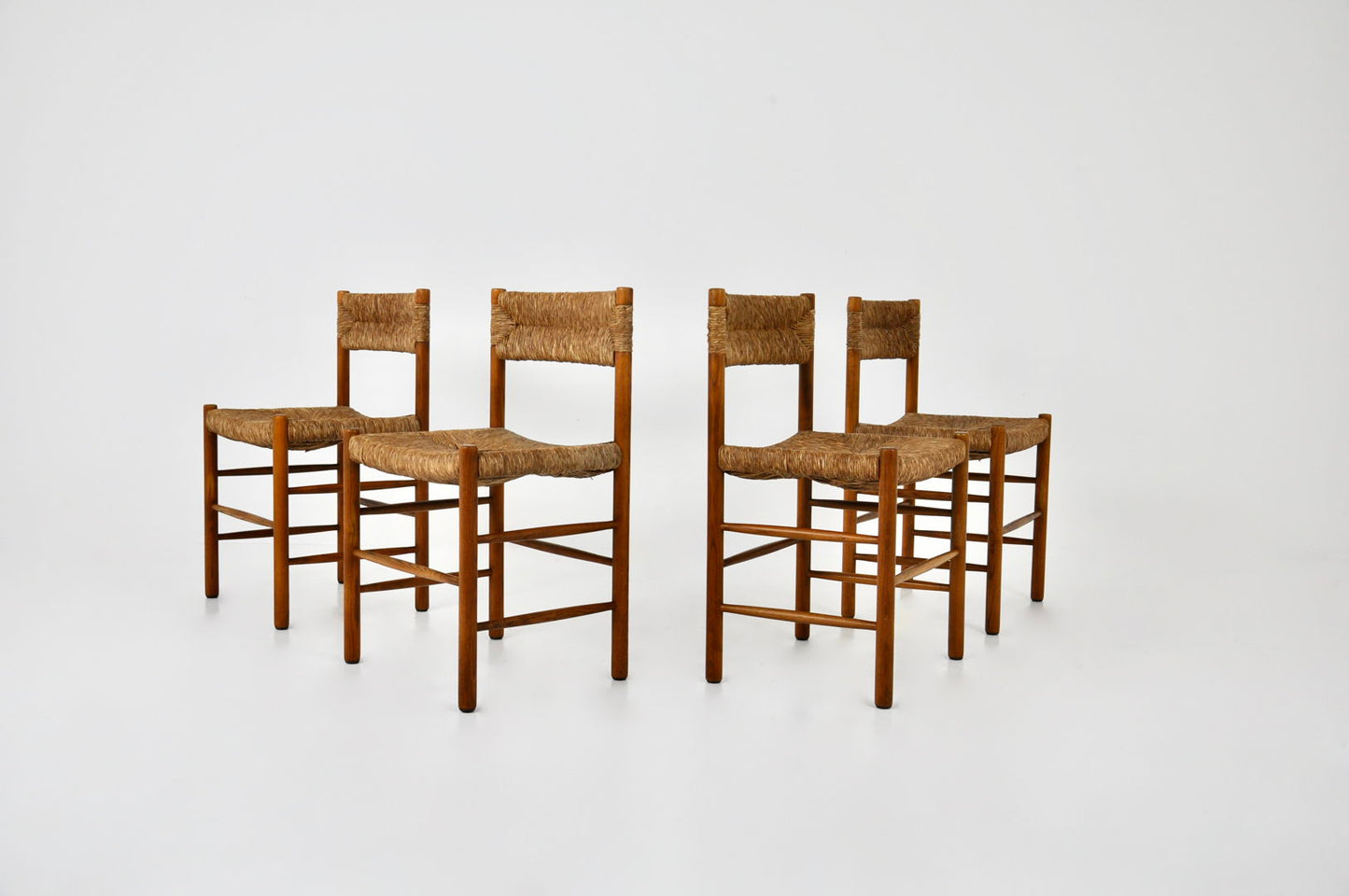 Dordogne chairs by Charlotte Perriand for Sentou, 1950s, set of 4