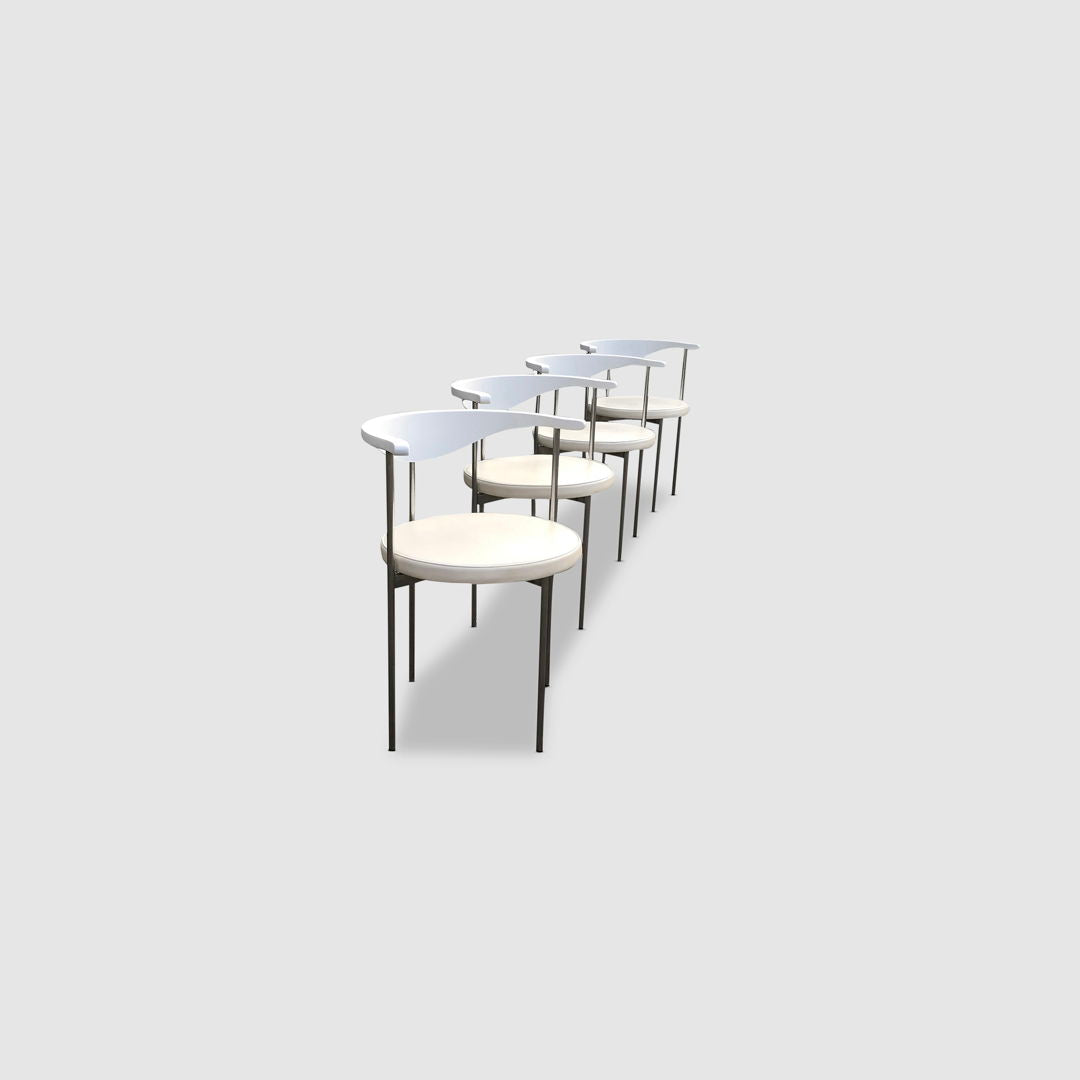 3200 dining chair by Frederik Sieck for Fritz Hansen 1960s, set of 4