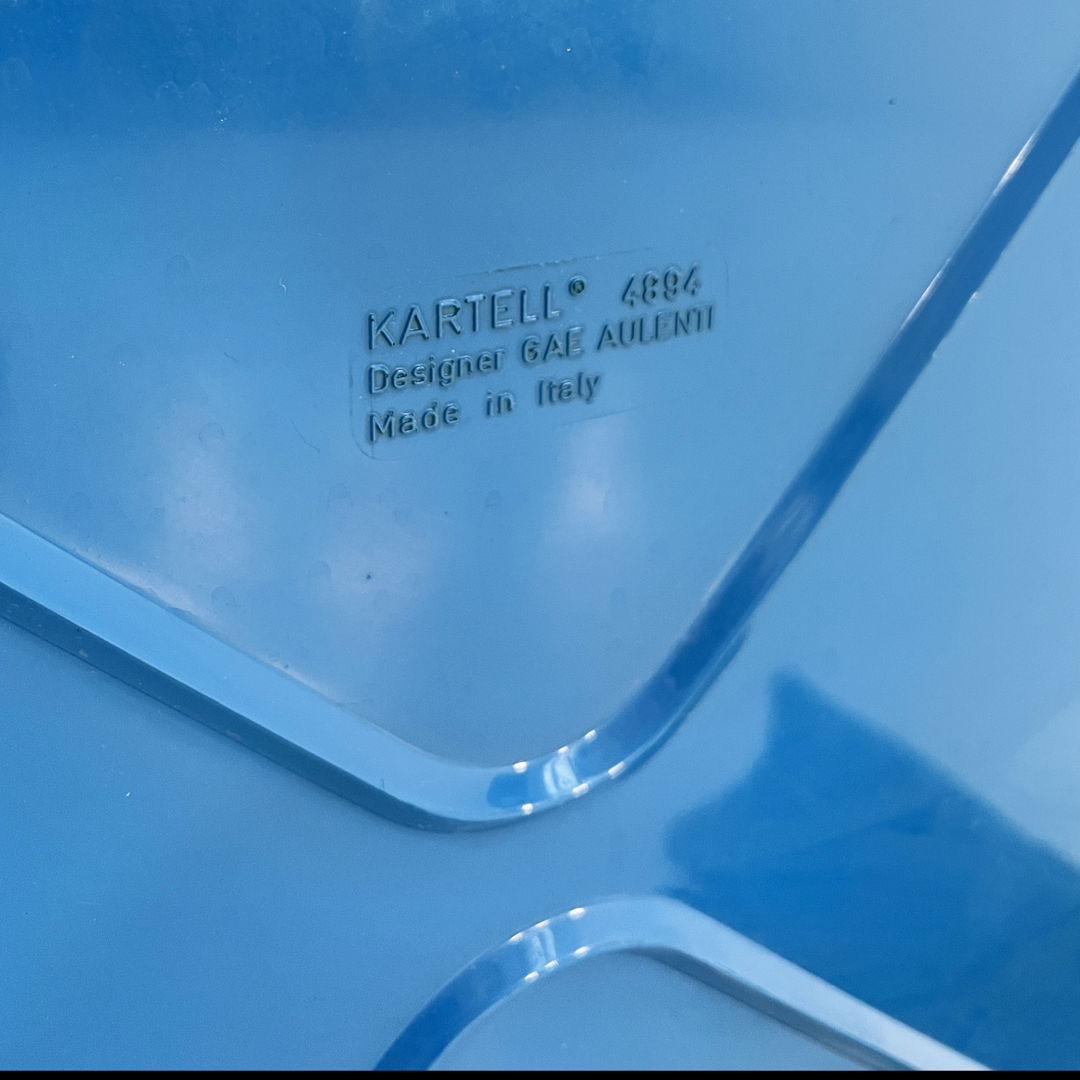 Blue Model 4894 Coffee Table by Gae Aulenti for Kartell, 1970s