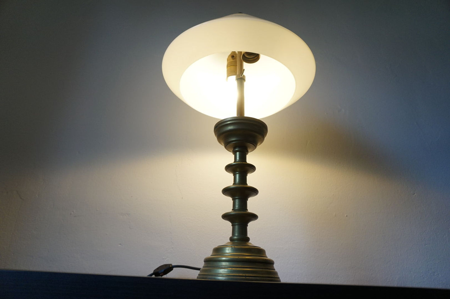 Art Nouveau Brass Empire Table Lamp