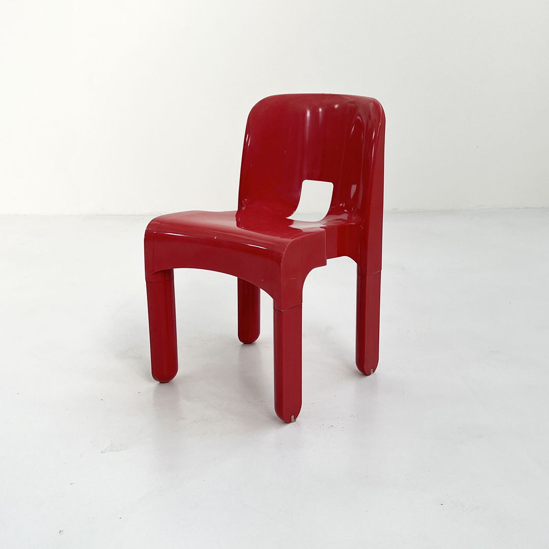 Red Model 4867 Universale Chair by Joe Colombo for Kartell, 1970s