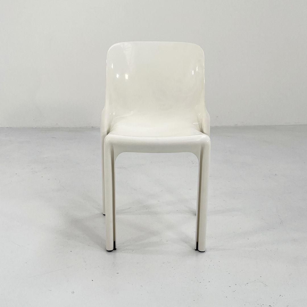 White Selene Chair by Vico Magistretti for Artemide, 1970s