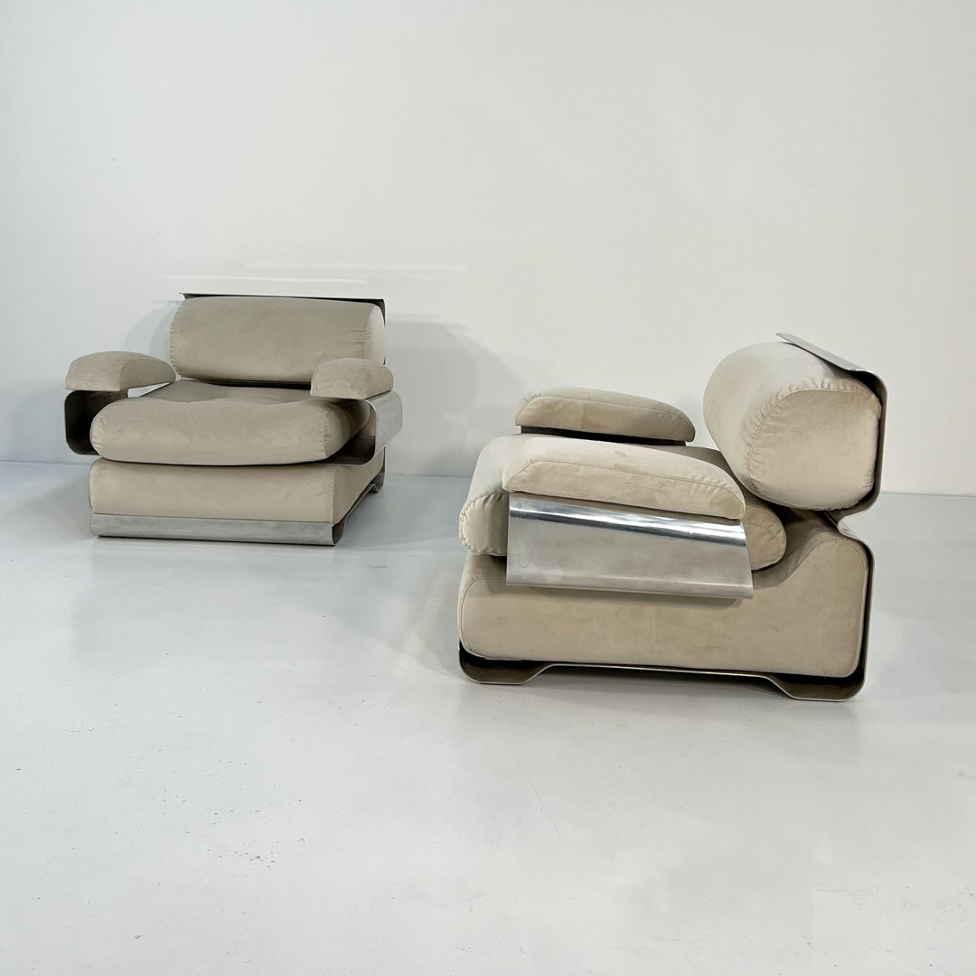 Pair of Armchairs by Gian Pietro Arosio for D.A.S, 1970s