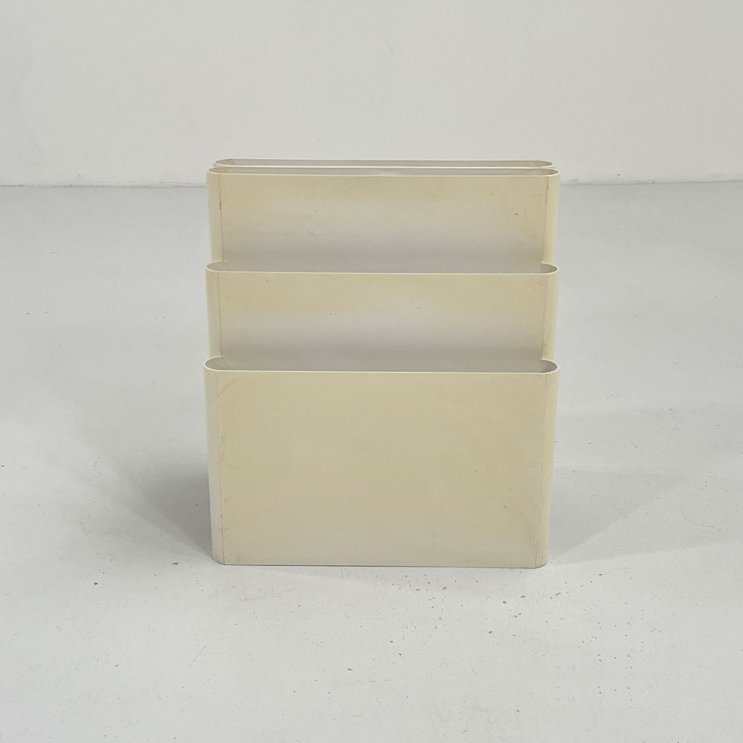 White Magazine Rack by Giotto Stoppino for Kartell, 1970s