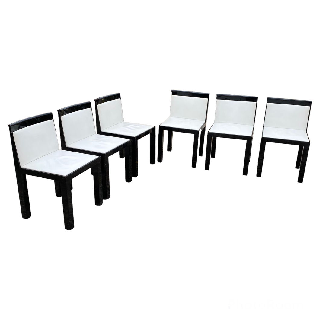 Aldo Rossi & Luca Meda Set of 6 "Teatro" Dining Chairs for Molteni