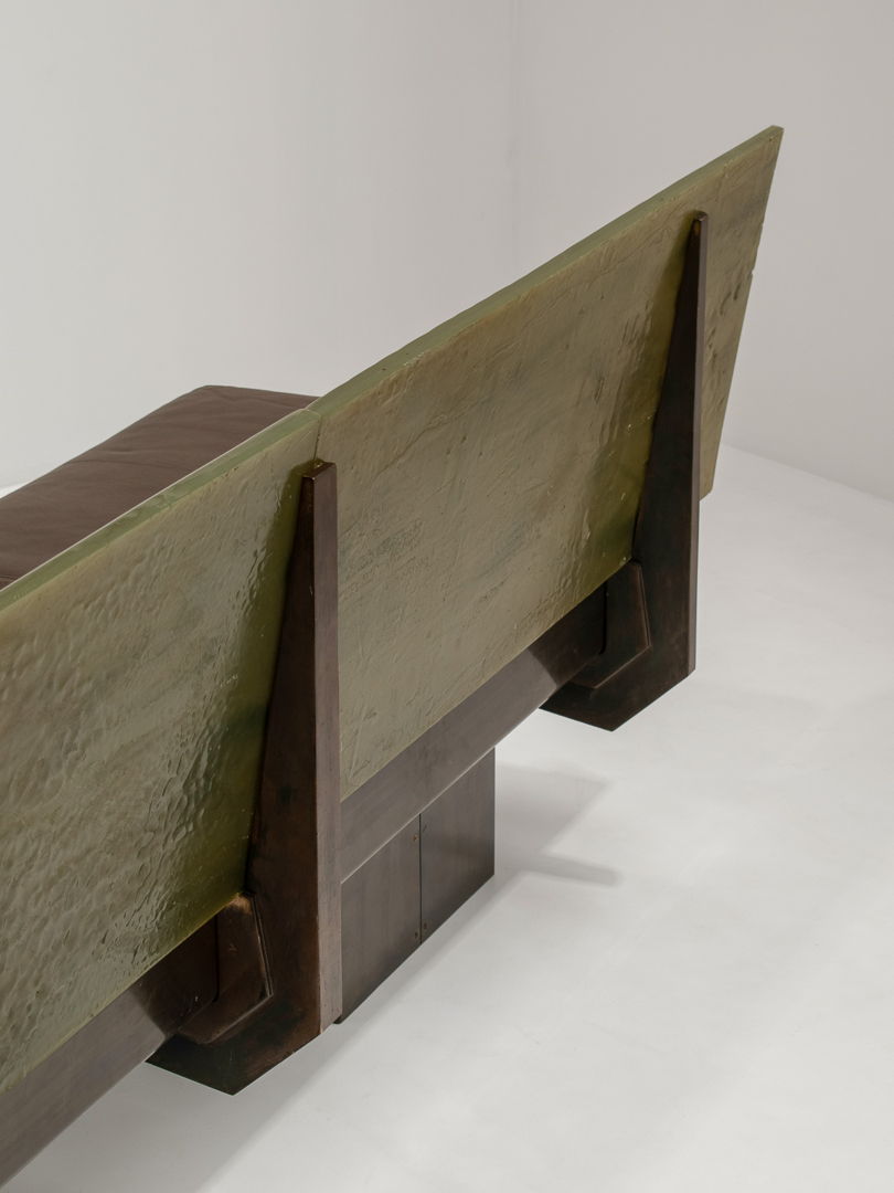 Sculptural Post-Modern Steel Sofa, France 1980s