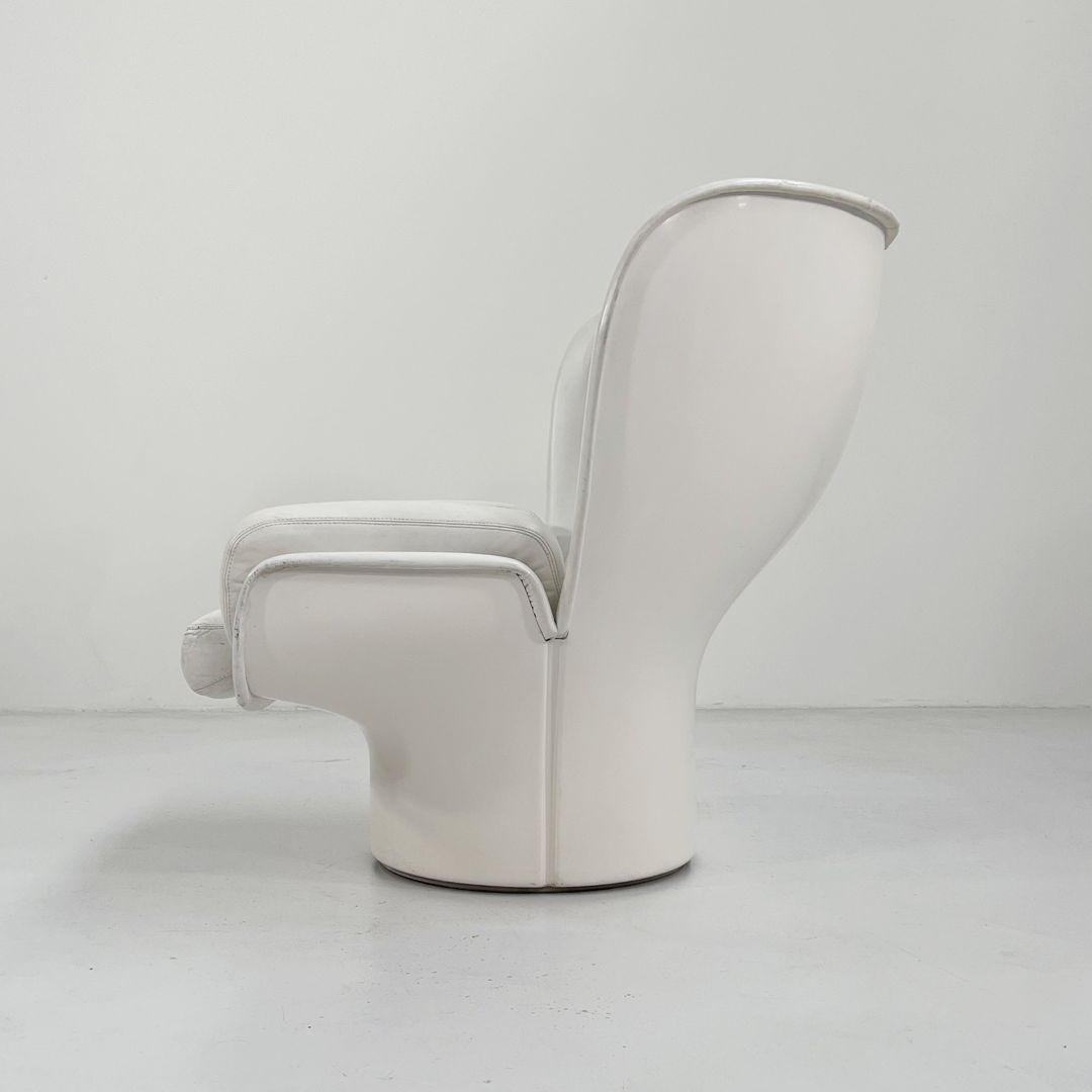 White Elda Lounge Chair by Joe Colombo for Comfort, 1960s