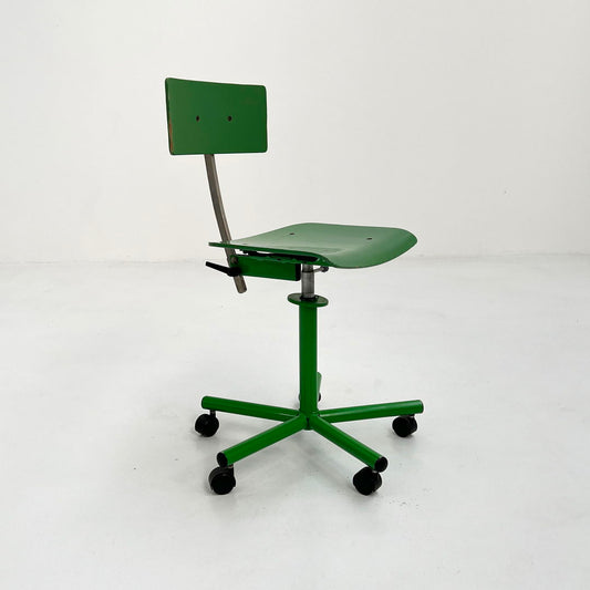 Green Teens Desk chair by Anna Anselmi for Bieffeplast, 1980s