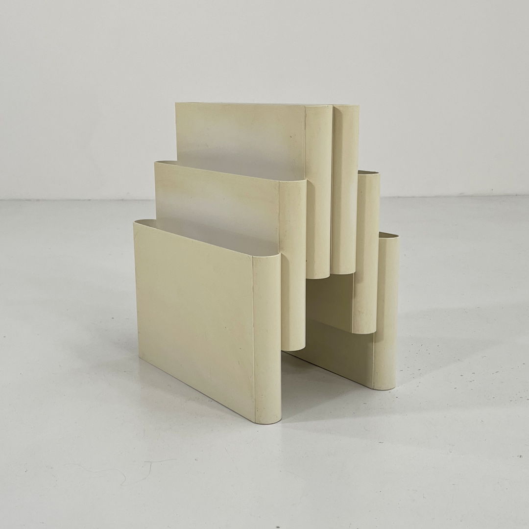 White Magazine Rack by Giotto Stoppino for Kartell, 1970s