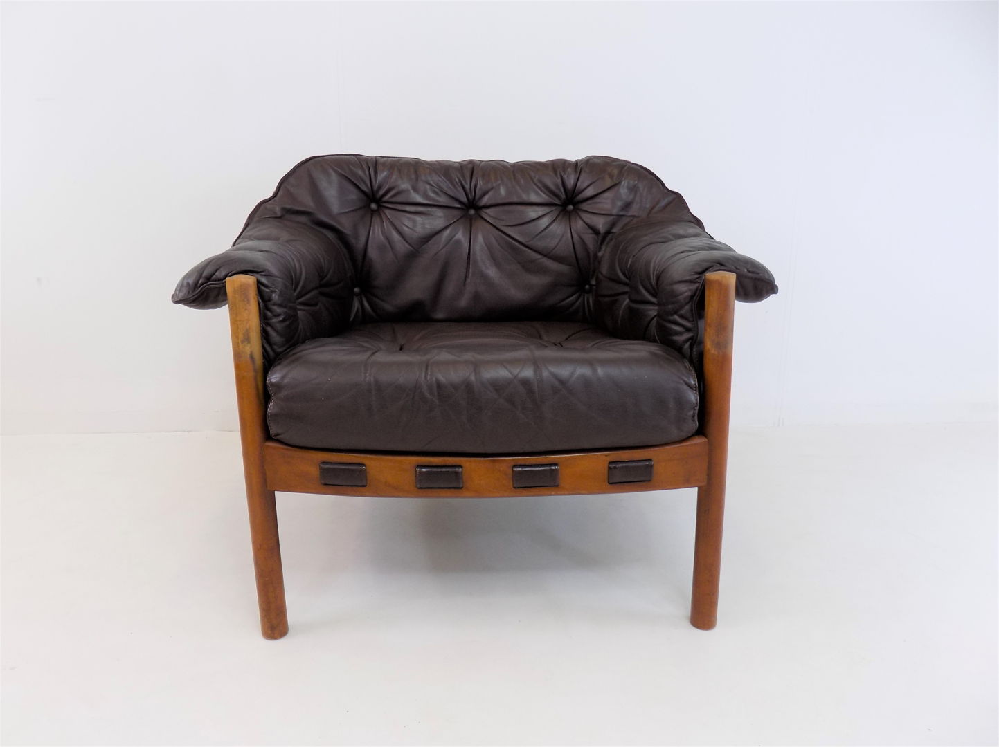 Coja Leather Easy Chair by Sven Ellekaer, Netherlands, 1960s