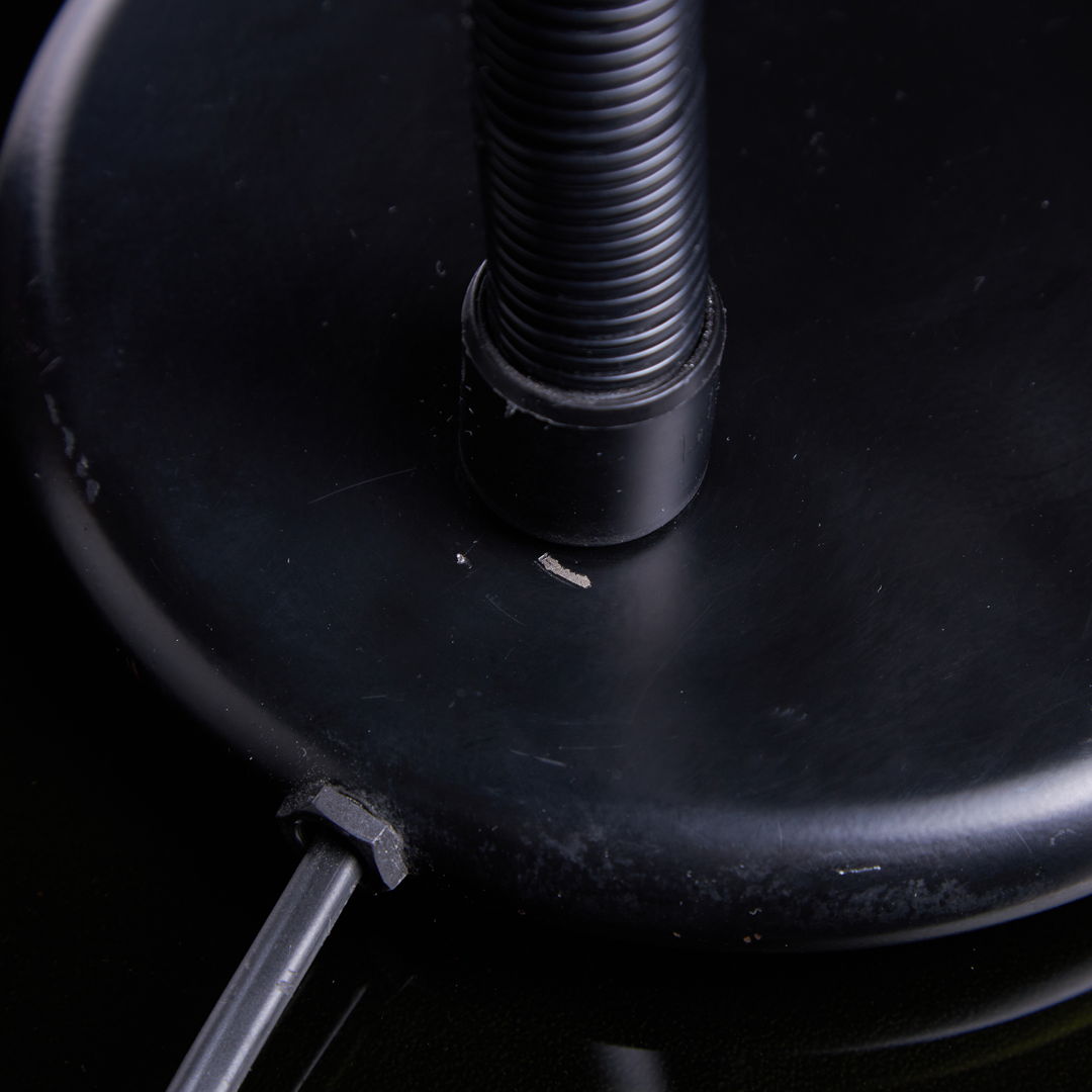 Matte Black Table Lamp with Spherical Hood