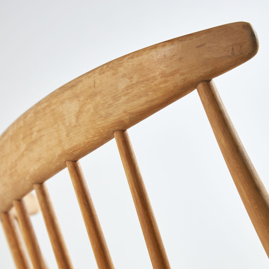 IW3 BEECH ROCKING CHAIR BY ILLUM WIKKELSØ FOR NIELS EILERSEN