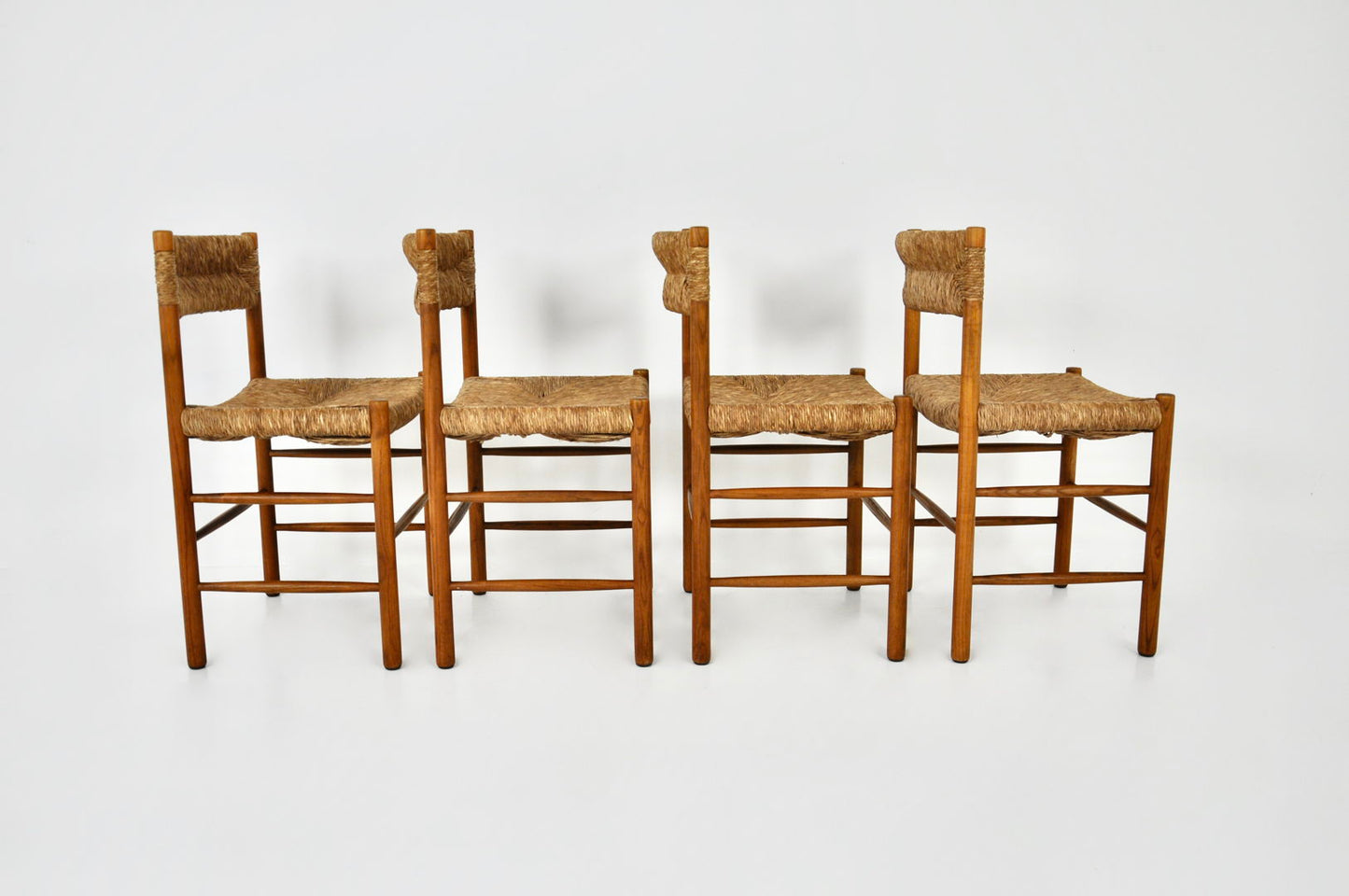 Dordogne chairs by Charlotte Perriand for Sentou, 1950s, set of 4