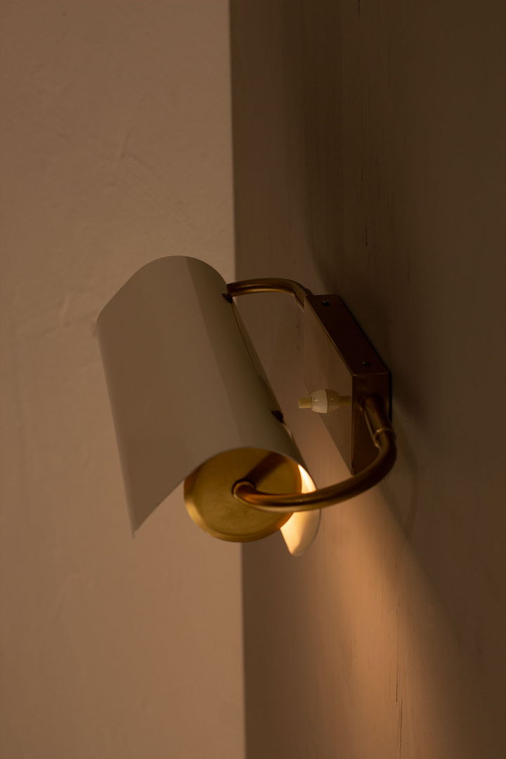 Brass & Metal Wall Lamp by Bertil Brisborg for Nk, Nordic Company, 1950s