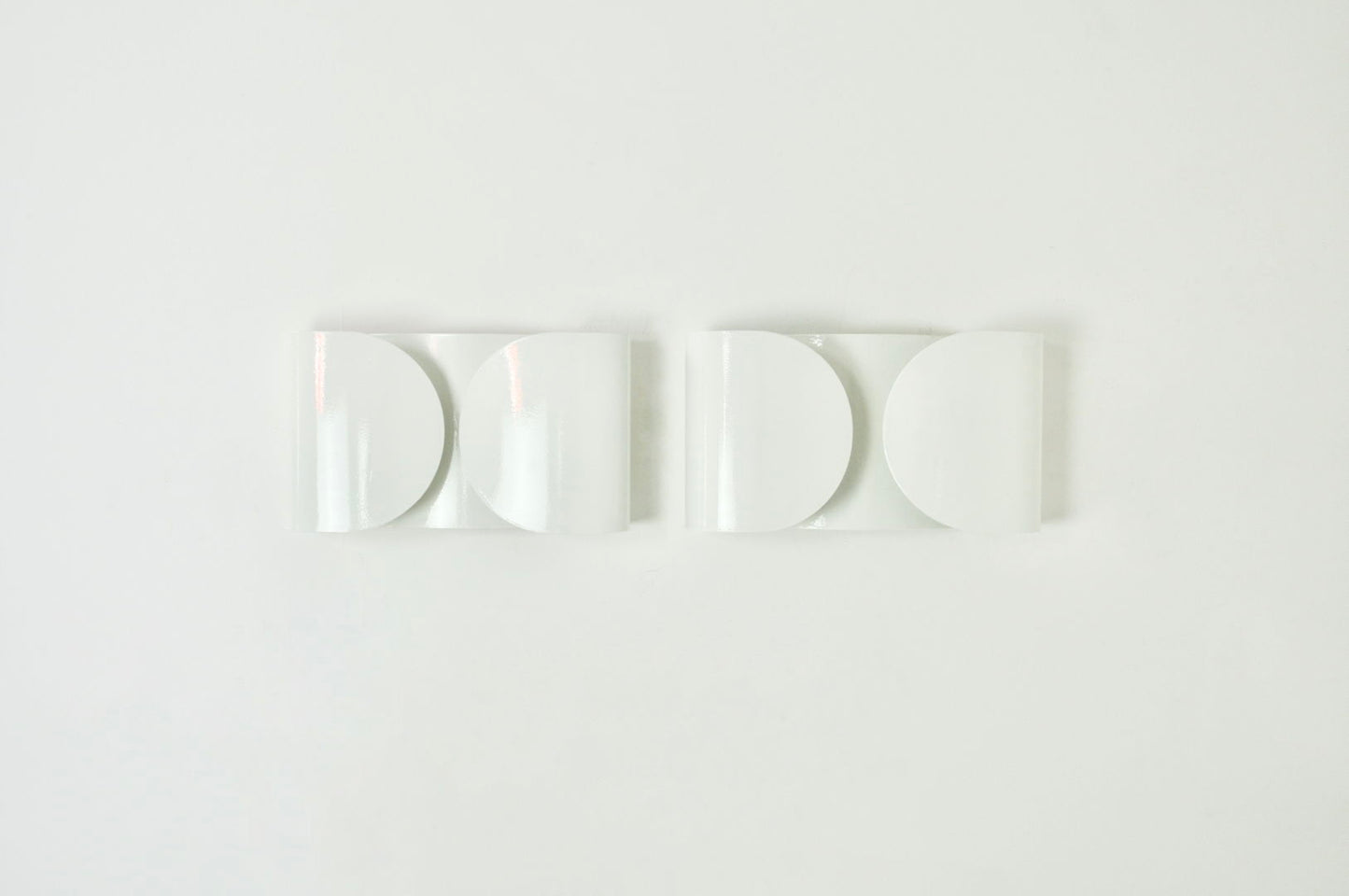 White Foglio Wall Lamps by Tobia & Afra Scarpa for Flos, 1960s Set of 2