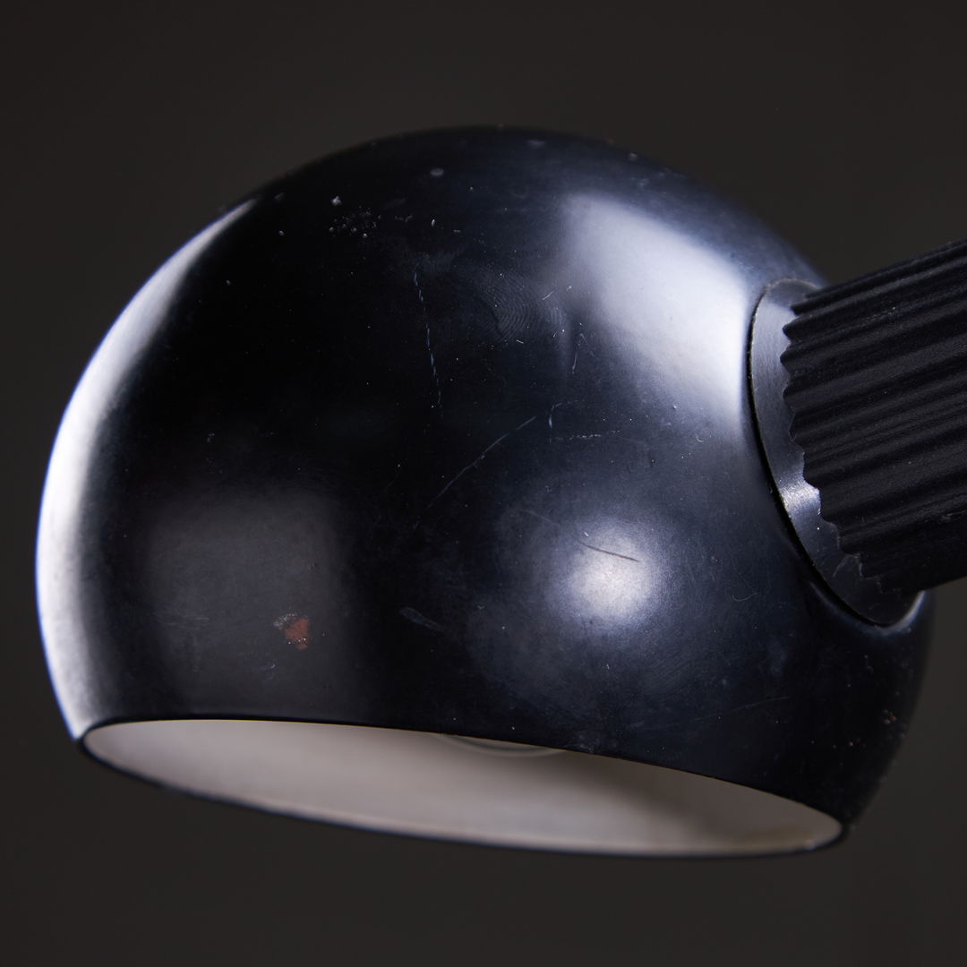 Matte Black Table Lamp with Spherical Hood
