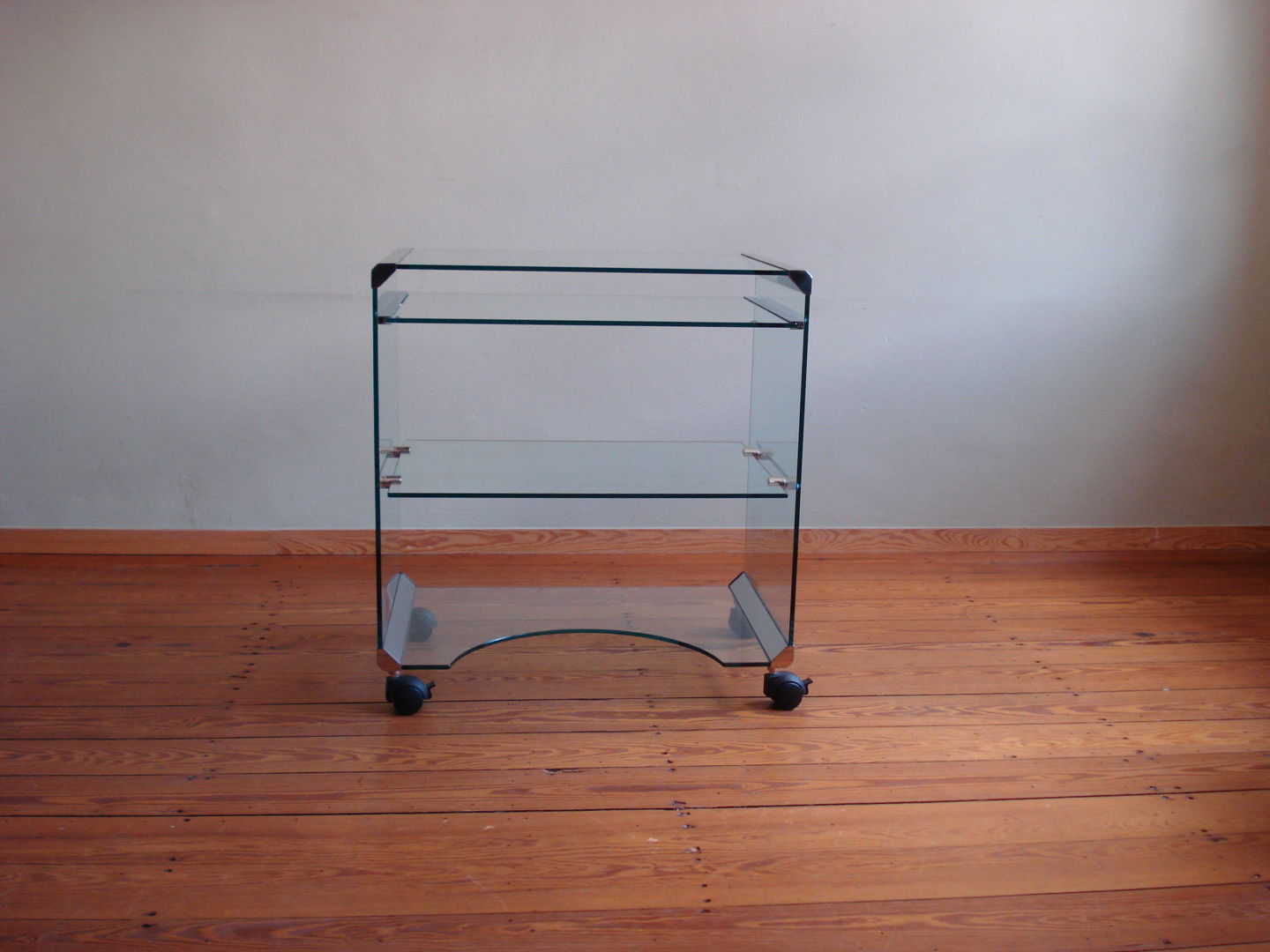 Glass Bar Cart or Serving Table by Gallotti & Radice