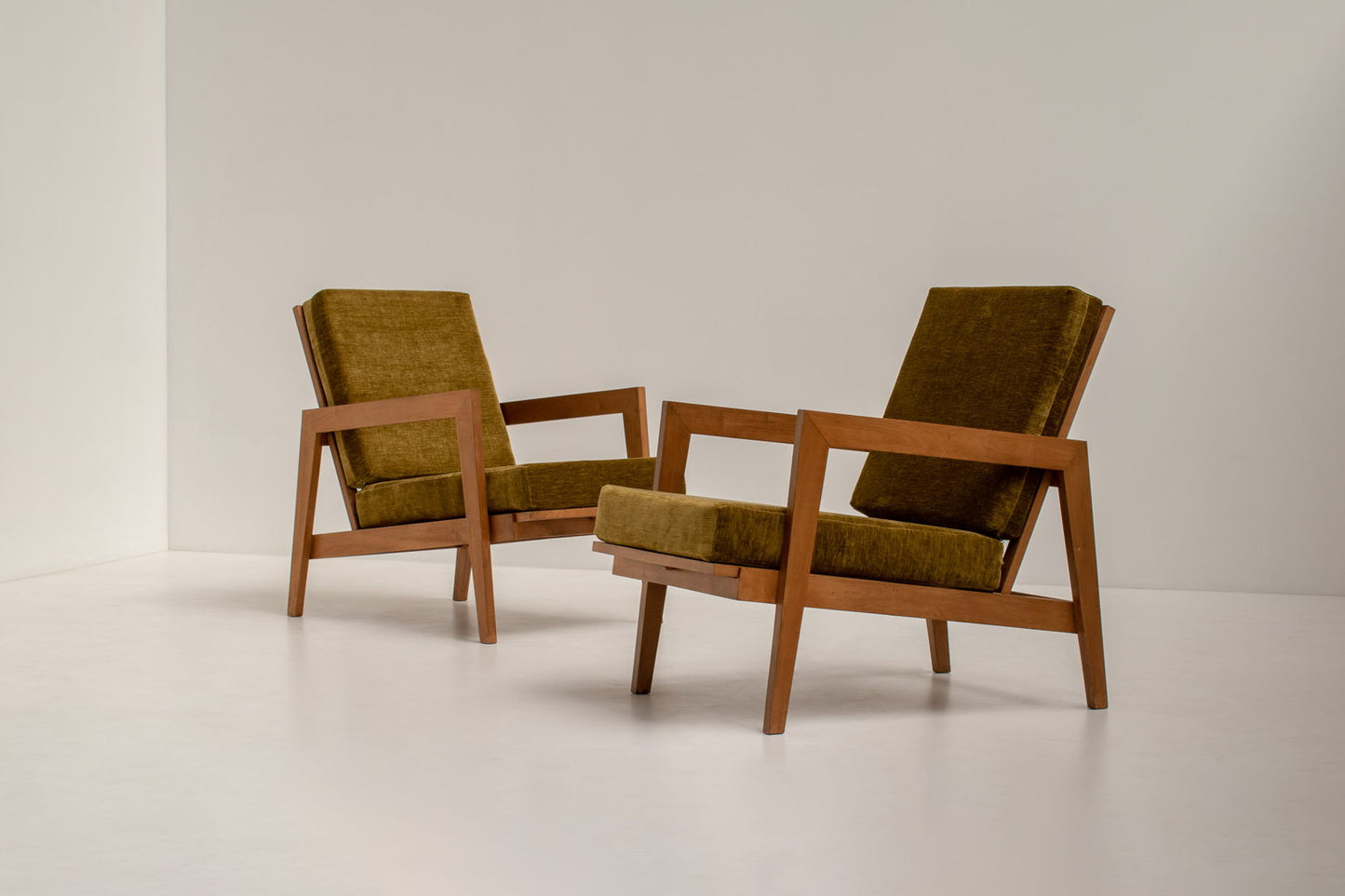 Pair of French Reconstruction Armchairs, France 1960s