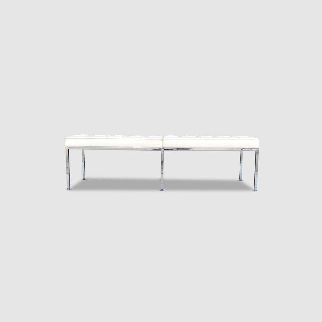 Relax 3-seater leather bench by Florence Knoll for Knoll International 2000s