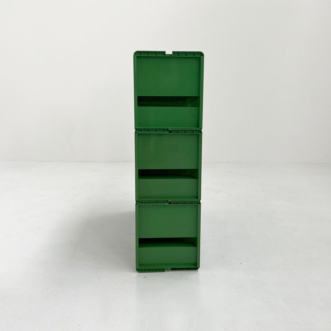 Green Modular Jeep Bookcase by De Pas, D'Urbino and Lomazzi for 