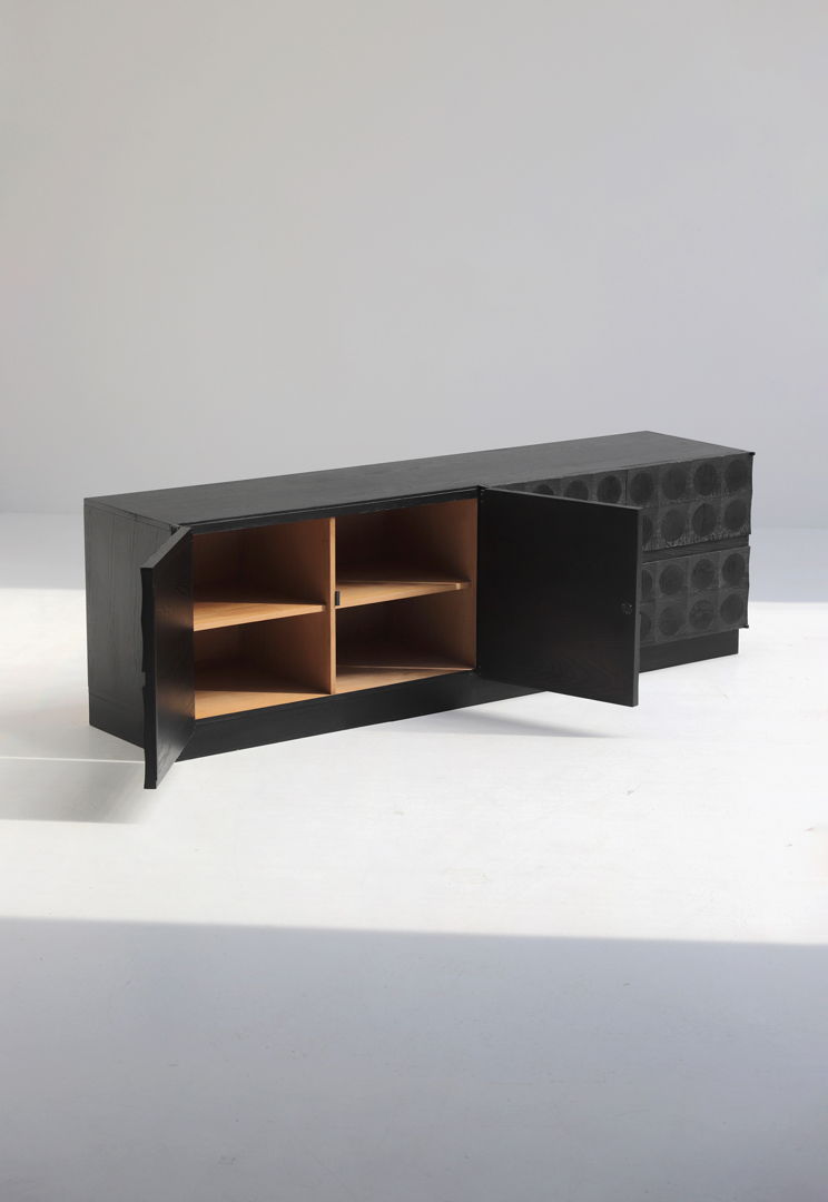 graphic quality crafted sideboard designed by J. Batenburg for MI, Belgium.