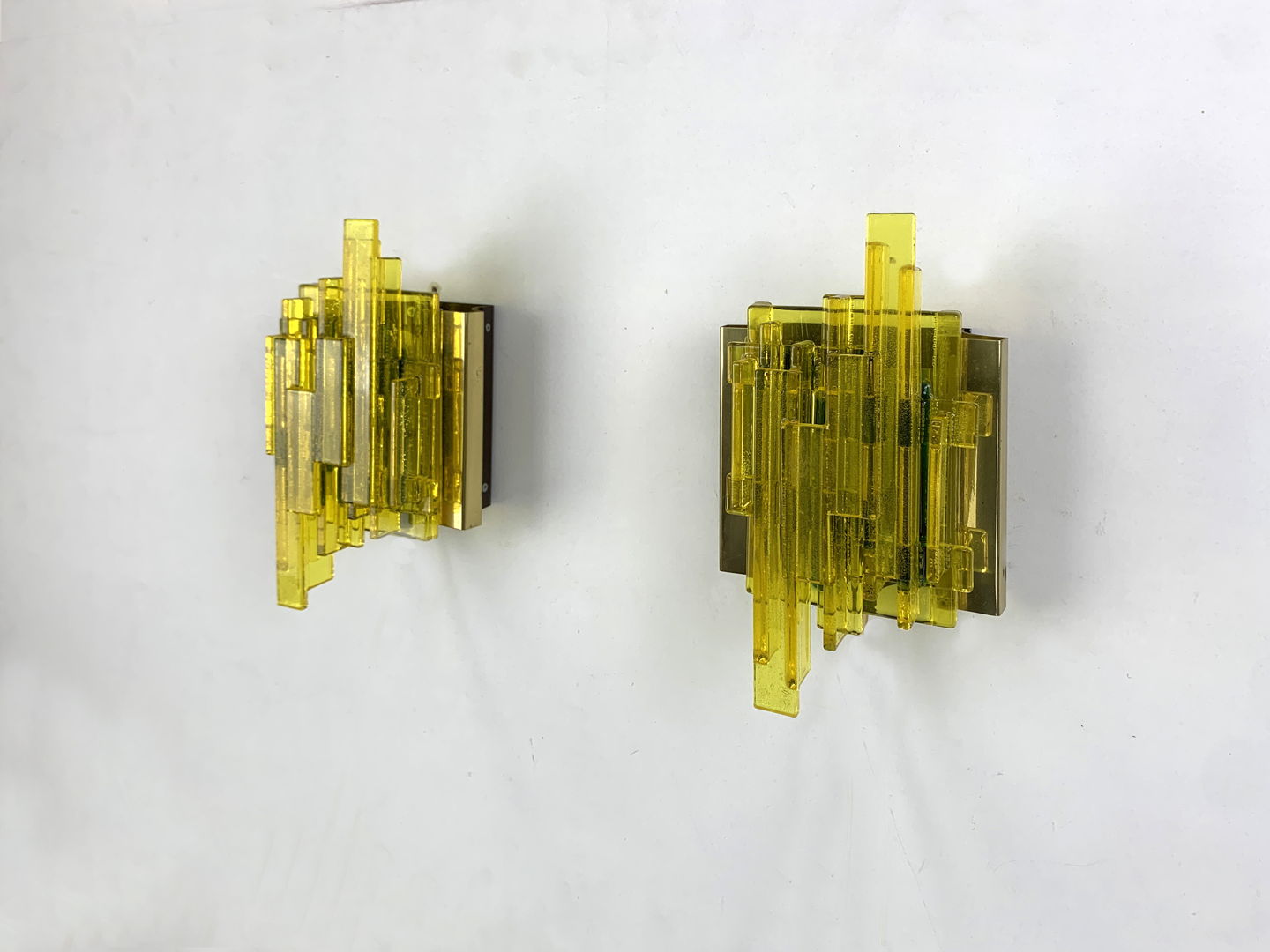 Pair of Brutalist Danish Wall Lamps by Claus Bolby for Cebo Industri, 1970s