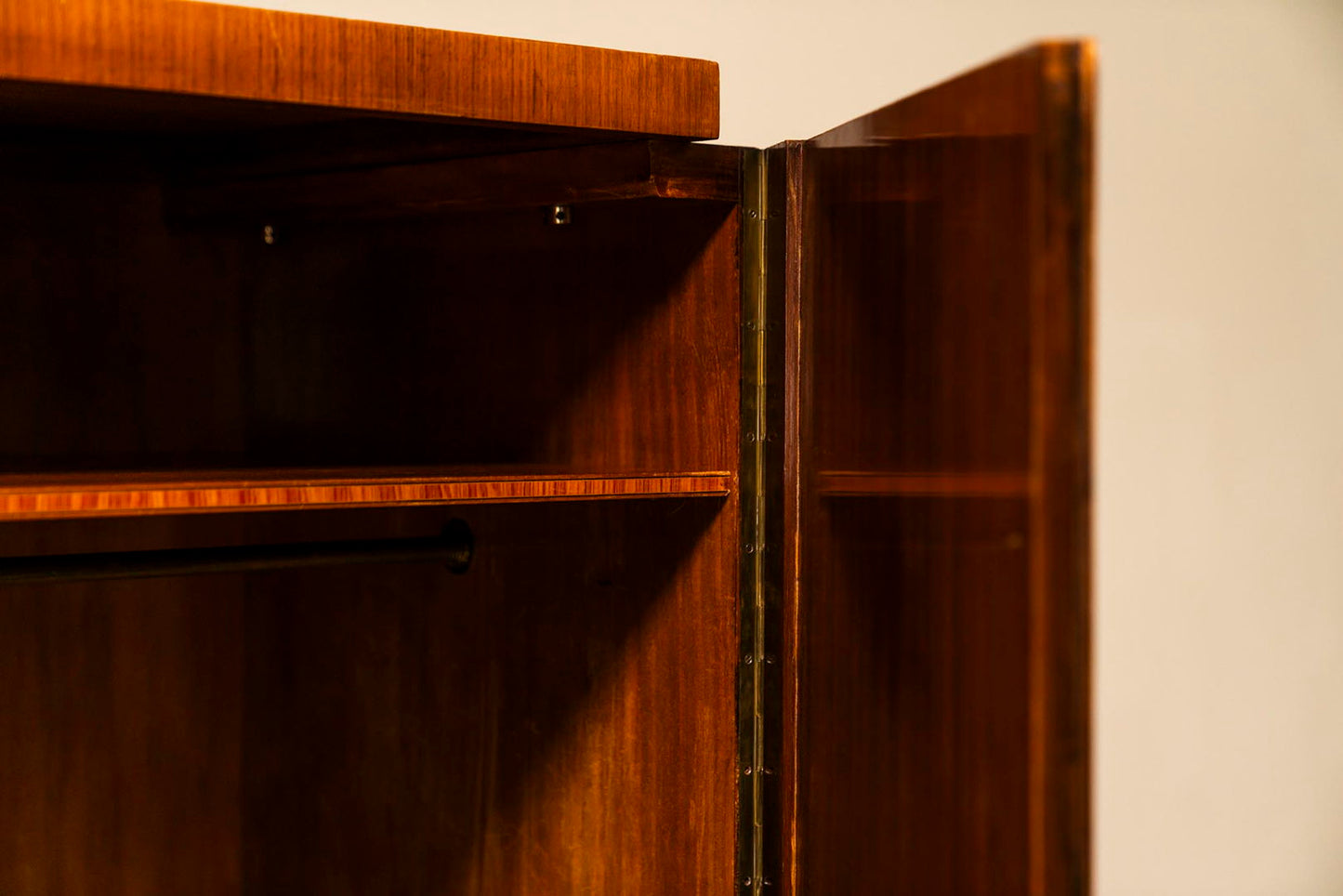 Art Deco Wardrobe In Pallisander Wood By 't Woonhuys, Netherlands 1930s