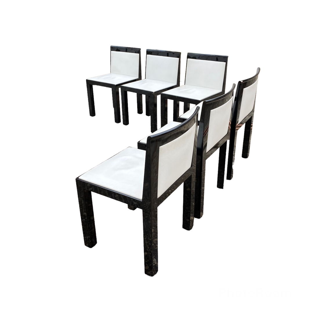 Aldo Rossi & Luca Meda Set of 6 "Teatro" Dining Chairs for Molteni