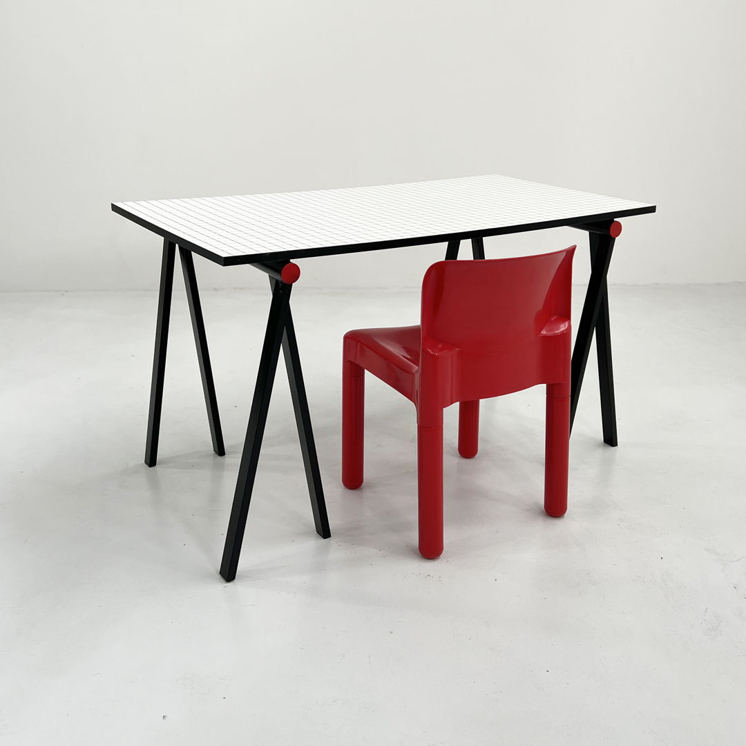 Trestle Desk by Rodney Kinsman for Bieffeplast, 1980s