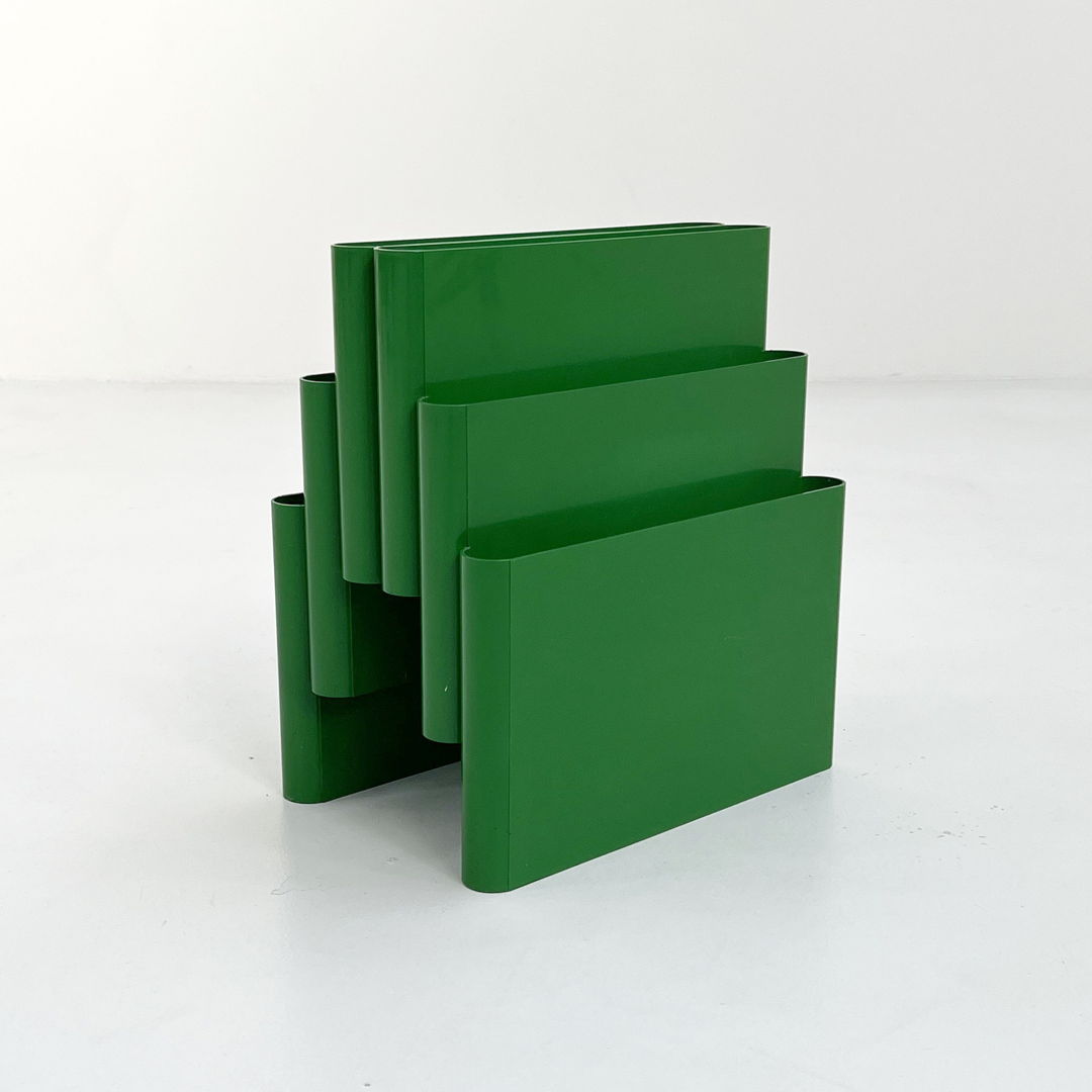 Green Magazine Rack by Giotto Stoppino for Kartell, 1970s