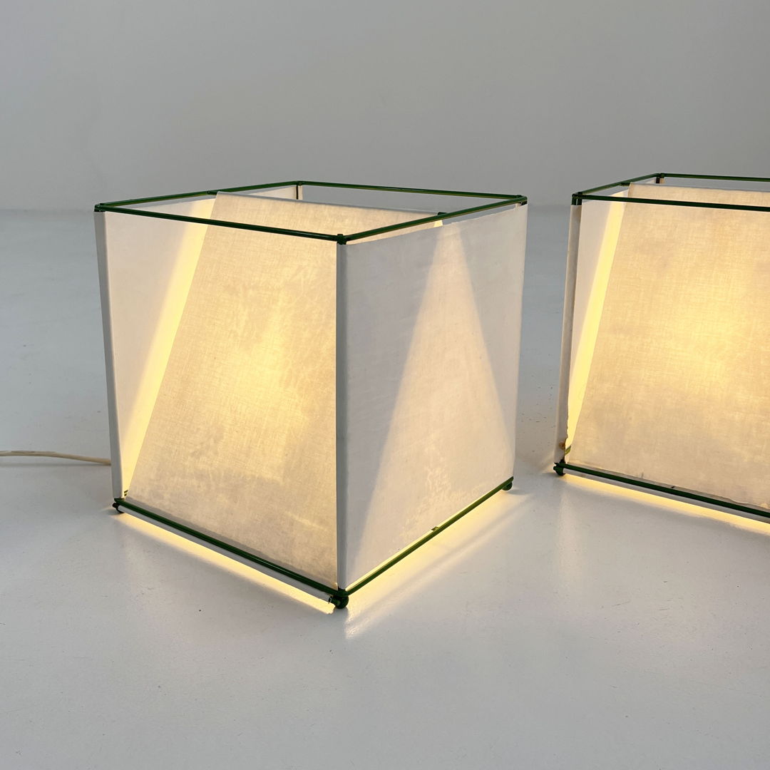 Pair of Table Lamps in Fabric from Ibis, 1980s