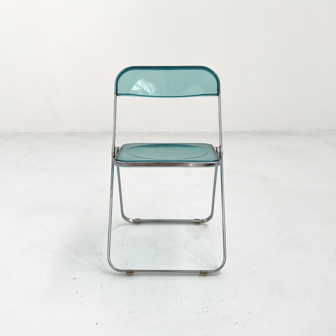 Blue Plia Chair by Giancarlo Piretti for Anonima Castelli, 1970s