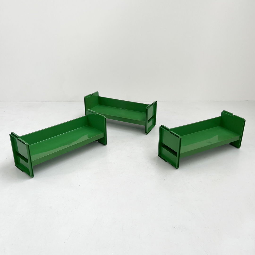 Green Modular Jeep Bookcase by De Pas, D'Urbino and Lomazzi for BBB, 1970s