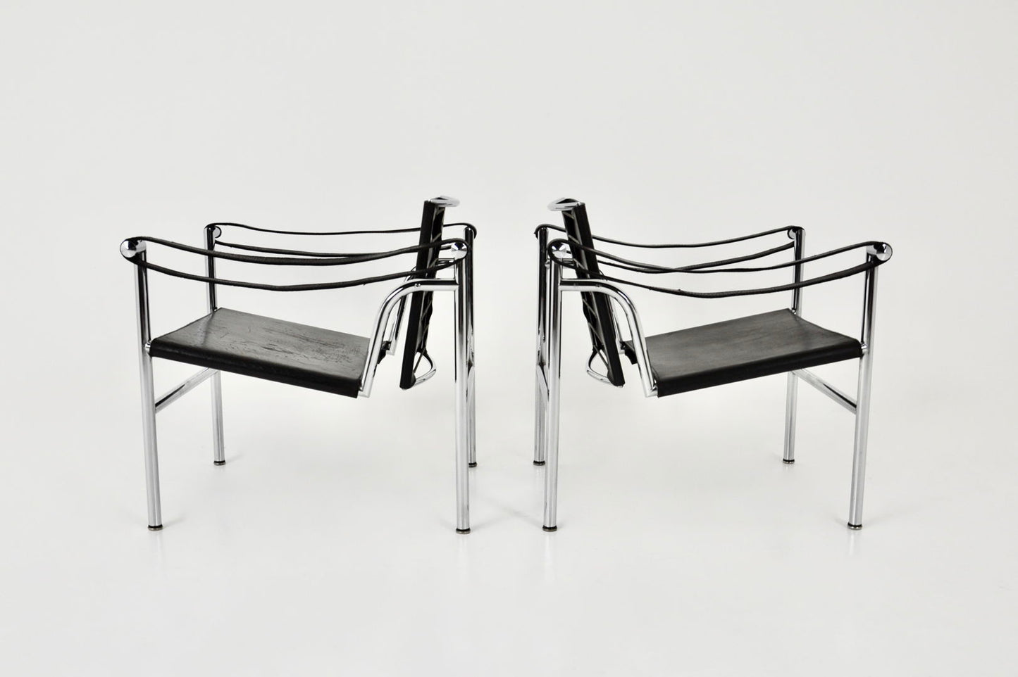 Set of 2 LC1 armchairs by Le Corbusier for Cassina 1970S